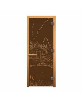 ДС Бронза Матовая "БАНЬКА" 190х70 (8мм, 3 петли 716 CR) (ОСИНА) Пр