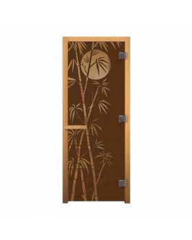 ДС Бронза Матовая "БАМБУК" 190х70 (8мм, 3 петли 716 CR) (ОСИНА) Пр