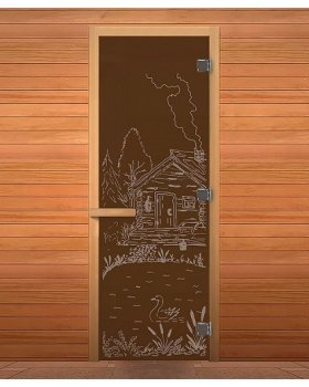 ДС Бронза Матовая "БАНЬКА" 190х70 (8мм, 3 петли 716 GB) (ОСИНА) Пр-foto2