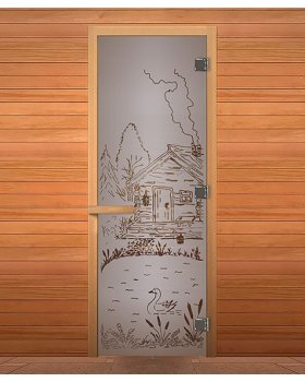 ДС Сатин Матовая "БАНЬКА" 190х70 (8мм, 3 петли 710) (ОСИНА) Пр-foto2