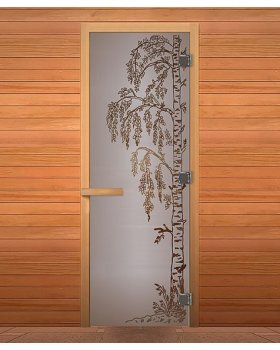 ДС Сатин Матовая "БЕРЕЗКА" 190х70 (8мм, 3 петли 710) (ОСИНА) Пр-foto2