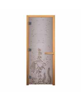 ДС Сатин Матовая "РЫБКА" 190х70 (8мм, 3 петли 710) (ОСИНА) Лев