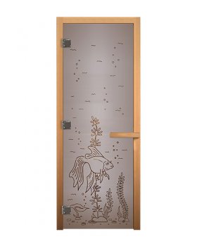 ДС Сатин Матовая "РЫБКА" 190х70 (8мм, 3 петли 710) (ОСИНА) Лев-foto2