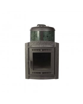 Печь банная «Атмосфера L» ламели «Верде Гватемала» наборный рисунок