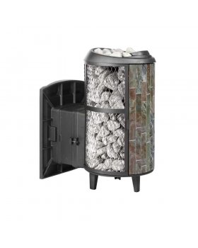 Печь банная «Атмосфера L» с комбинированной облицовкой «Жадеит» наборный