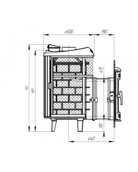 Печь банная «Атмосфера L» с комбинированной облицовкой «Окаменевшее дерево» наборное-foto5