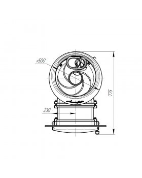 Печь банная «Атмосфера L» с комбинированной облицовкой «Окаменевшее дерево» наборное-foto2