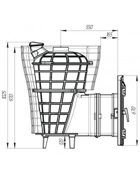 Печь банная «Атмосфера V» сетка нержавейка-foto5