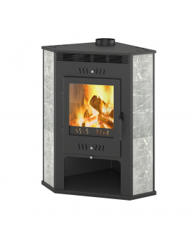 Печь-Камин ASTON 11кВт (180 м3) угловой Ø 150мм Талькохлорит