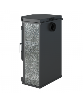 Печь-Камин ASTON 12 кВт (200 м3) Призматик с плитой (Пироксенит Элит)-foto3