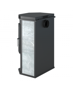 Печь-Камин ASTON 12 кВт (200 м3) Призматик с плитой (Талькохлорит)-foto3