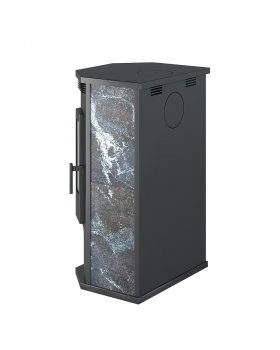 Печь-Камин ASTON 12 кВт (200 м3) Призматик с плитой (Амфиболит)-foto2