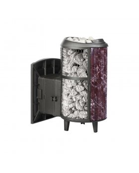 Печь банная «Атмосфера L» с комбинированной облицовкой «Россо Леванто»