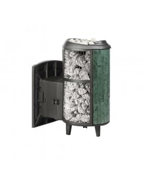 Печь банная «Атмосфера L» с комбинированной облицовкой «Верде Гватемала»