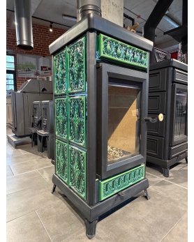 Печь-камин Astov Майолика (Зеленый)-foto2