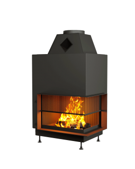 Открытая каминная топка с сеткой АСТОВ О2С 70\50