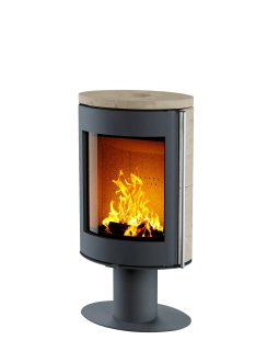 ПЕЧЬ-КАМИН OVAL (Крема беж)-foto3