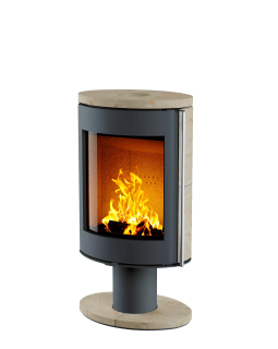 ПЕЧЬ-КАМИН OVAL (Крема беж)-foto4