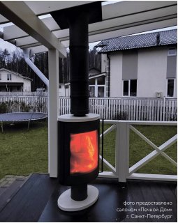 ПЕЧЬ-КАМИН OVAL (Крема беж)-foto6