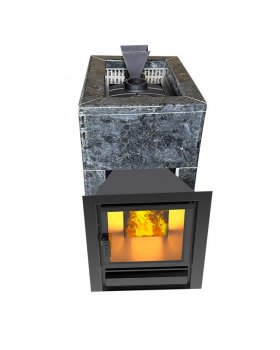 Чугунная Verona 18 Закрытая каменка Aisi-304 облицовка Пироксенит-foto2