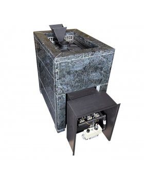 Чугунная Verona 18 ГАЗ Закрытая каменка Aisi-304 облицовка Пироксенит Чугунная Verona 18 ГАЗ Закрытая каменка Aisi-304 облицовка Пироксенит