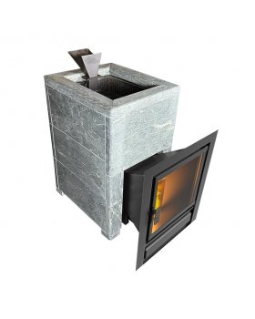 Чугунная Verona 18 Закрытая каменка Aisi-304 облицовка Талькохлорит