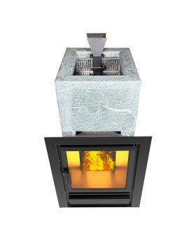 Чугунная Verona 18 Закрытая каменка Aisi-304 облицовка Талькохлорит-foto2