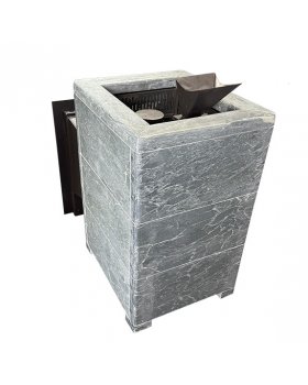 Чугунная Verona 18 Закрытая каменка Aisi-304 облицовка Талькохлорит-foto3