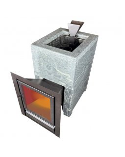 Чугунная печь Verona 18 Закрытая каменка Aisi-304 облицовка Талькохлорит-foto6