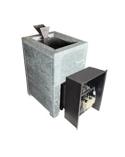 Чугунная печь Verona 18 ГАЗ Закрытая каменка Aisi-304 облицовка Талькохлорит