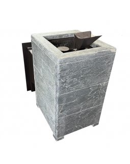 Чугунная печь Verona 18 ГАЗ Закрытая каменка Aisi-304 облицовка Талькохлорит-foto3