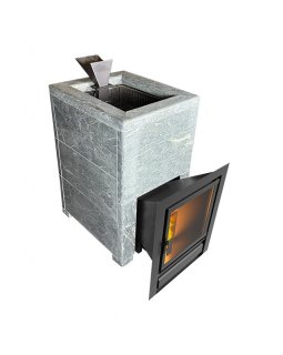 Чугунная печь Verona 26 Закрытая каменка Aisi-304 облицовка Талькохлорит