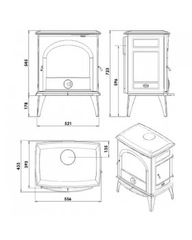 Печь-камин CHAZELLES Actual Anthracite дровяная-foto2