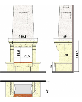 Каминная облицовка CHAZELLES SOLO CS40-foto2