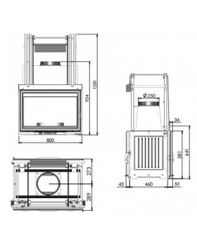 Каминная топка CHAZELLES CDF800R-foto2