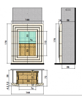 Каминная облицовка CHAZELLES Quadra-foto2