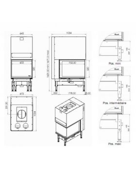 Каминная топка CHAZELLES D1000 EPI с бежевым шамотом-foto2