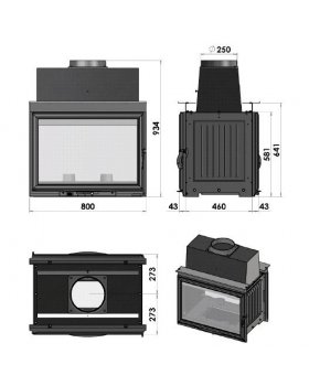 Каминная топка CHAZELLES CDF801L-foto2