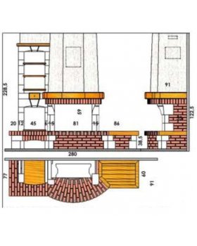 Каминная облицовка CHAZELLES Vilhonneur (полка+скамья)-foto2