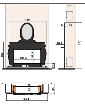 Каминная облицовка CHAZELLES Louise-foto2