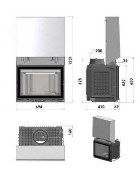 Каминная топка CHAZELLES C700R VE-foto2