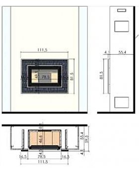 Каминная облицовка CHAZELLES Graphite-foto2
