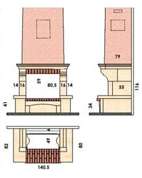 Каминная облицовка CHAZELLES Fleurance 155-foto2