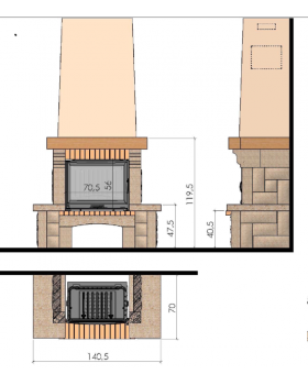 Каминная облицовка CHAZELLES SOLO CS09-foto2