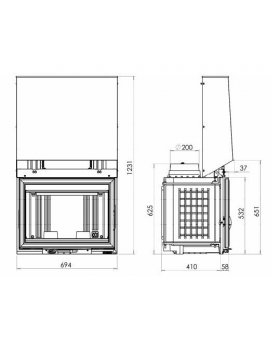 Каминная топка CHAZELLES C700R-foto2