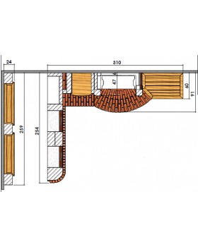 Каминная облицовка CHAZELLES Vilhonneur (барная стойка)-foto3