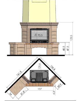 Каминная облицовка CHAZELLES SOLO CS08-foto2