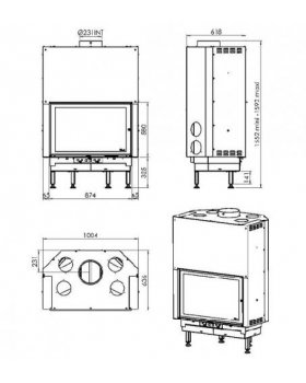 Каминная топка CHAZELLES DDF1000-foto2