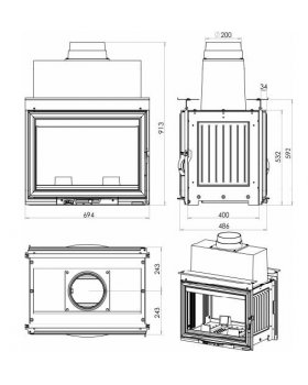 Каминная топка CHAZELLES CDF700L-foto2