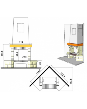 Каминная облицовка CHAZELLES SOLO CS17-foto2